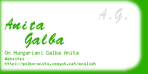 anita galba business card